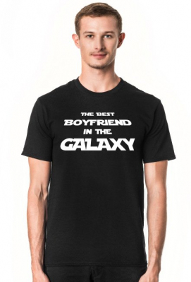 Koszulka The Best Boyfriend in the galaxy - Koszulka na prezent - InneKoszulki.pl