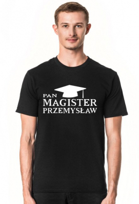 Koszulka personalizowana Pan Magister z imieniem Przemysław - Koszulka na prezent - InneKoszulki.pl