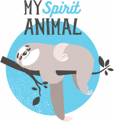 My spirit animal - leniwiec koszulka na ramiaczkach