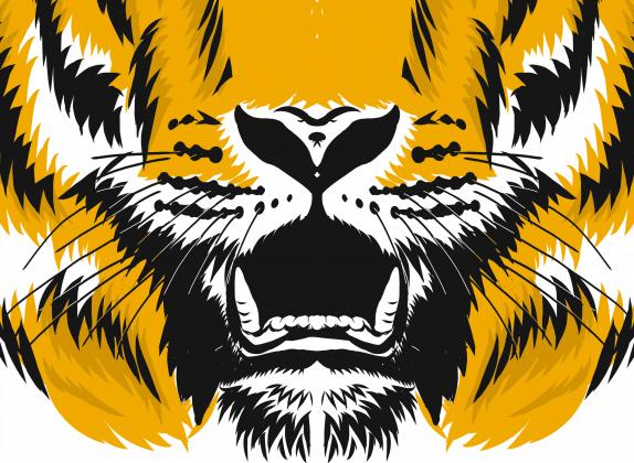 Maseczka z nadrukiem tygrys