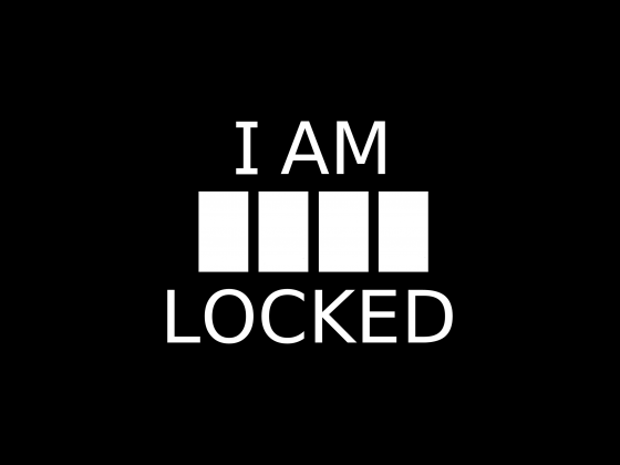 I am locked - Sherlock maska z nadrukiem