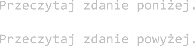 Zdanie poniżej