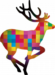 Obraz Jeleń w kolorze