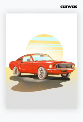 Obraz Ford Mustang 1967 - Humor na Ubraniach