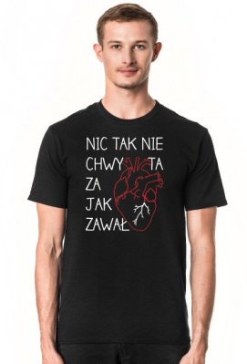 Zawal serca - koszulka meska 2 - Sklep Ratowniczy ⋆ koszulki ratownictwo medyczne, ratownik, pielęgniarka