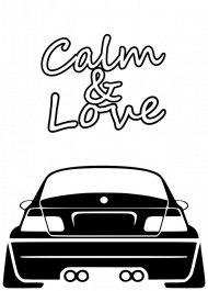 M3 E46 - Keep Calm and Love BMW (bluzka damska) jasna grafika