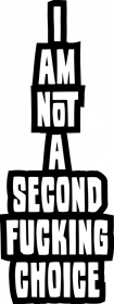 i am not a second fucking choice (bluza męska kapturowa) ciemna grafika