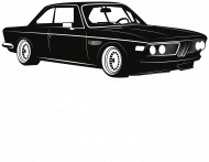 Kult marki BMW - E9 (koszulka męska) jasna grafika