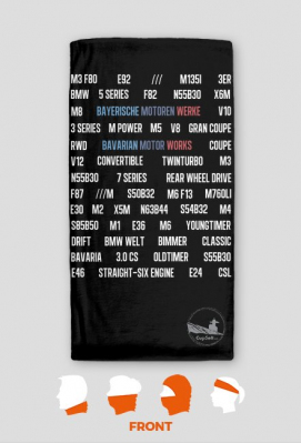 BMW MPOWER Keywords (komin fullprint) czarny - UltiMate Fanshop