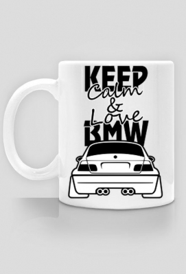 M3 E46 - Keep Calm and Love BMW (kubek) ciemna grafika - UltiMate Fanshop