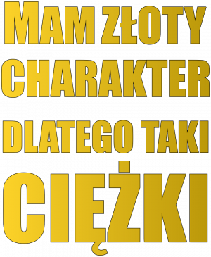 Złoty charakter (bluza męska kaptur) - nadruk
