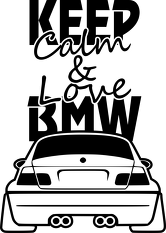 M3 E46 - Keep Calm and Love BMW (kubek) ciemna grafika