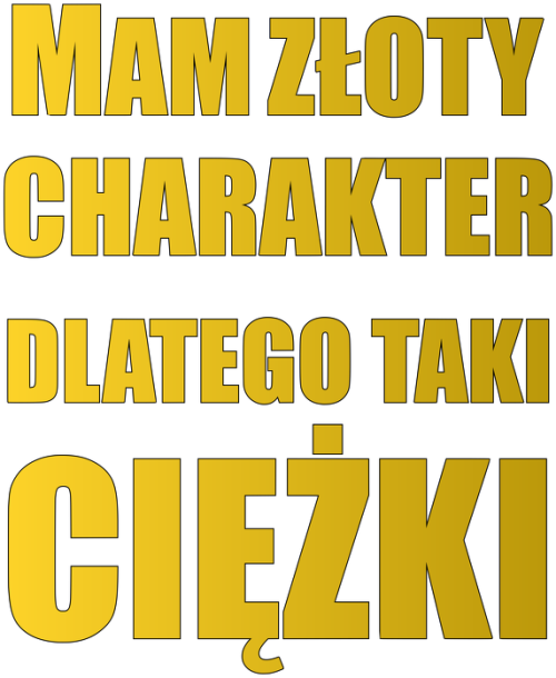 Złoty charakter (bluzka damska)