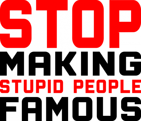 Stop making stupid people famous (bluza) ciemna grafika