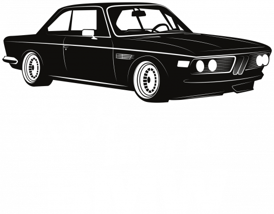 Kult marki BMW - E9 (bluzka damska) jasna grafika