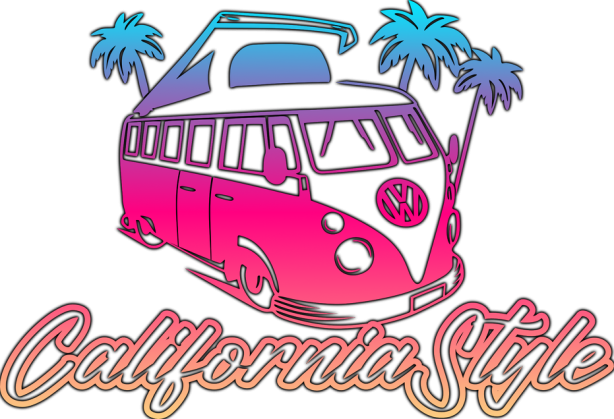 California Style - VW Bulli (koszulka męska)