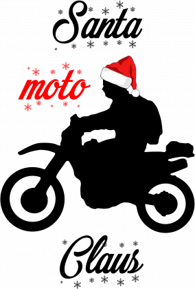 Santa moto claus - koszulka męska świąteczna