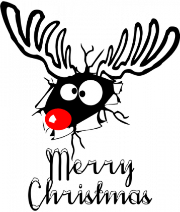 Śmieszny renifer - kubek świąteczny