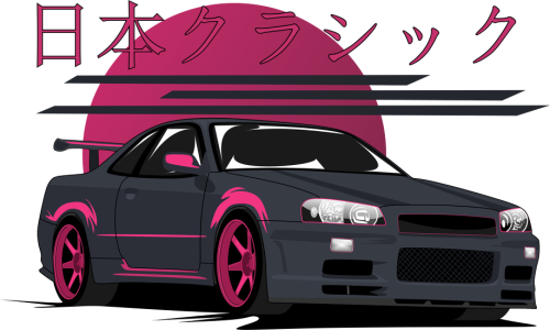 Nissan R34 - T-shirt damski
