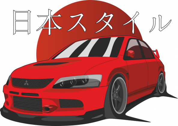 Mitsubishi Evo IX - Bluza bez kaptura