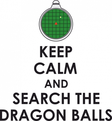 Dragon Ball KEEP CALM AND SEARCH THE DRAGON BALLS - T-shirt damski biały