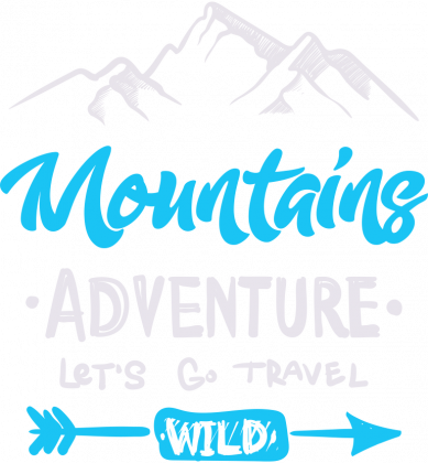 Mountains Adventure. Let's Go Travel