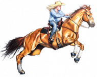 Cowgirl koń