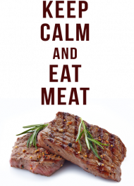 Koszulka męska keep calm and eat meat