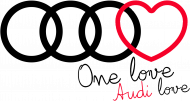 'One love Audi love' maskotka miś w ubranku