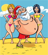 Święty Mikołaj na plaży EXTRA