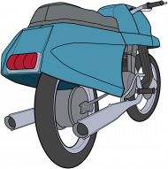 Motocykl Iskra - barwy wzmocnione