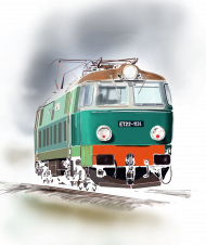 Koszulka z lokomotywą elektryczna ET 22
