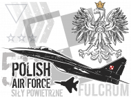AeroStyle - koszulka v-neck damska Polish Air Force - Mig 29