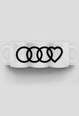 kubek love Audi całość - Im wolniej jedziesz, tym dłużej Cię widzą
