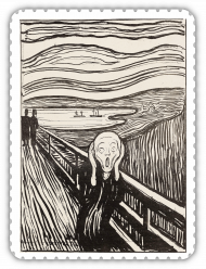 Maseczka Krzyk E. Munch