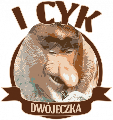 I cyk, dwójeczka - Koszulka z nosaczem do szkoły (Damska)