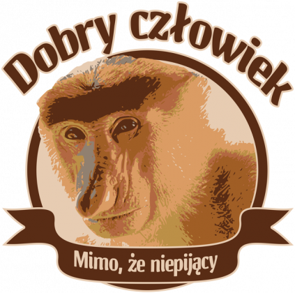 Dobry człowiek. Mimo, że niepijący - Koszulka Mem Nosacz - Somsiad (Damska)