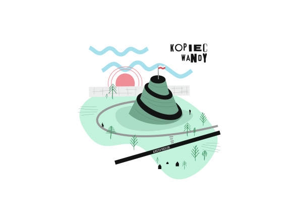 Plakat ILUSTRACJA NH Kopiec Wandy