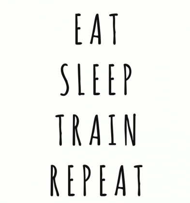 EAT SLEEP TRAIN REPEAT- KOSZULKA DAMSKA