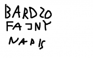 Bardzo fajny napis