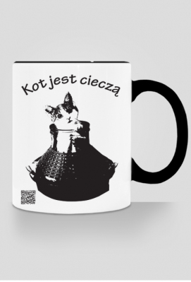 Kot jest cieczą kubek z kolorowym uchem  prawy - Na czasie