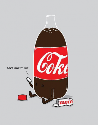 Kubek z napisem I don't want to live