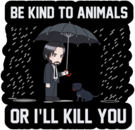 Podkładka "Be kind to Animals or I'll Kill You"
