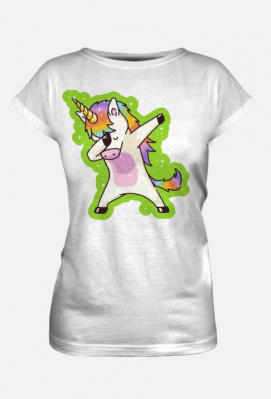 Damski T-shirt "Dabbing Unicorn" - Pomysł na Prezent