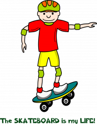 Koszulka dziecieca z nadrukiem Koszulka z nadrukiem The skateboard is my life!