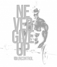 Never Give Up - koszulka - granatowa