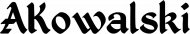 Kubek biały z c zarnym napisem AKowalski PREMIUM