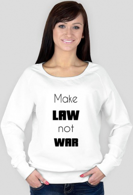 Bluza damska biała - Make law not war - Po Prostu