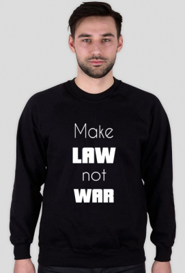 Bluza męska czarna - Make law not war - Po Prostu