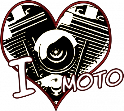 I love moto serce - męska koszulka motocyklowa